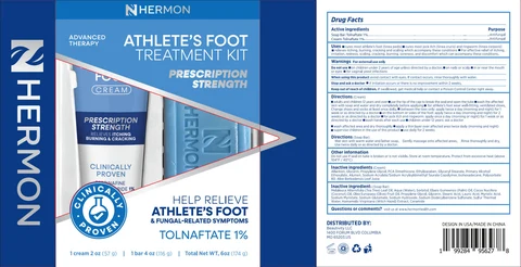 Hermon Athletes foot Tolnaftate 1% kit 포장