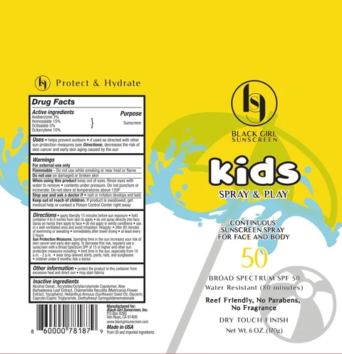 Black Girl Sunscreen SPF 50 Kids 포장