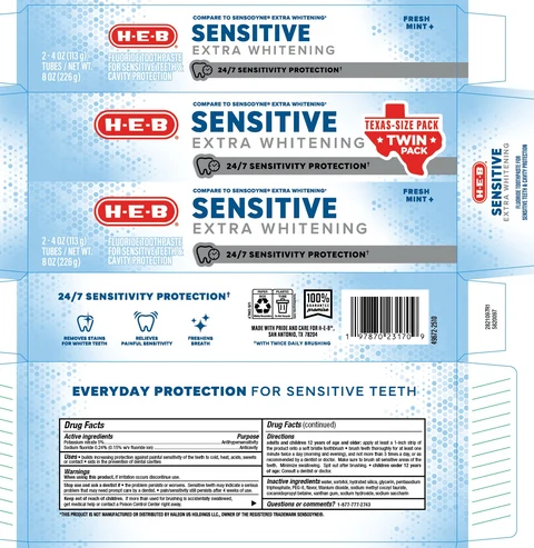 HEB Sensitive Extra Whitening Twin 포장