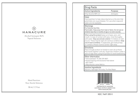 Hanacure Hand Sanitizer packaging