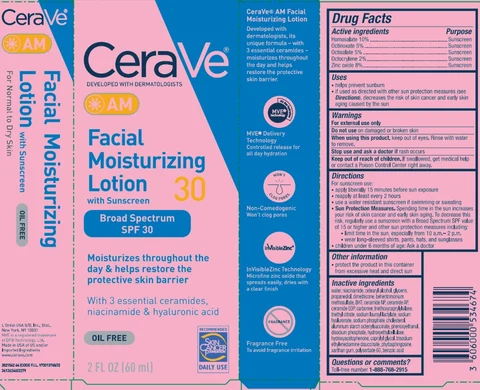 CeraVe Facial Moisturizing with Sunscreen Broad Spectrum SPF 30 포장