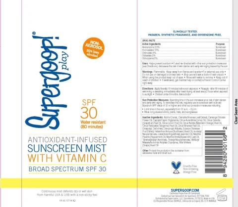 Sunscreen Mist Broad Spectrum SPF 30Supergoop 포장