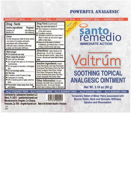 Valtrum Soothing Topical Analgesic 포장