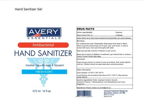 Hand SanitizerAvery Essentials packaging