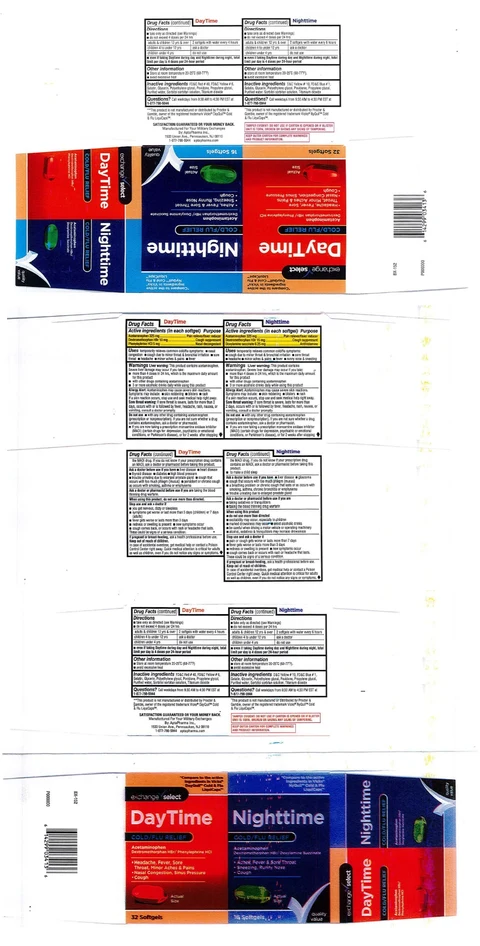 DayTime and Nighttime Cold/Flu Relief Softgels - Combo Pack 포장