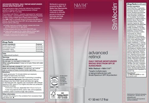 StriVectin Advanced Retinol Daily Repair MoisturizerSPF30 packaging