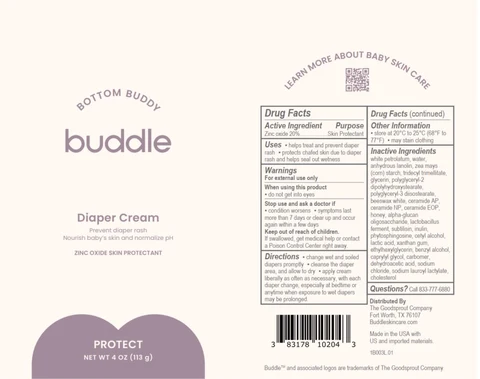 Buddle Bottom Buddy Diaper Cream packaging