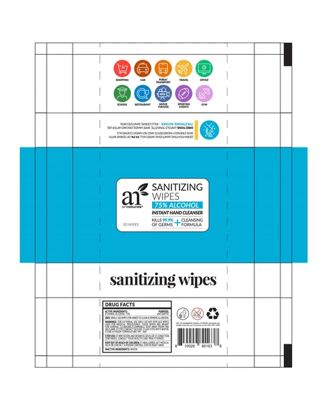 Sanitizing Wipes 포장