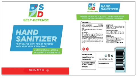 Hand Sanitizer packaging