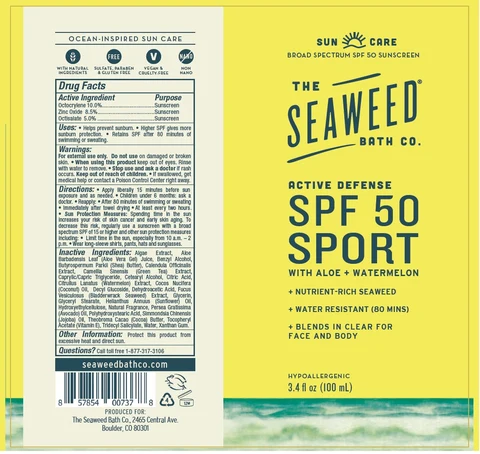 SEAWEED BATH CO. SPF 50 SPORT 포장