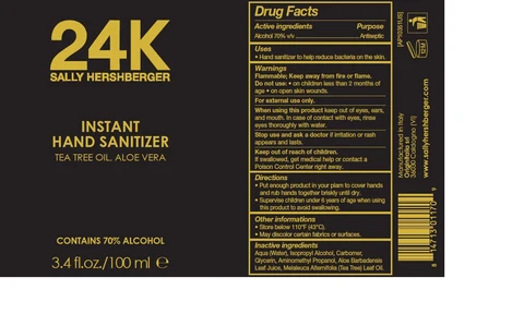 24K SALLY HERSHBERGER INSTANT HAND SANITIZER 포장
