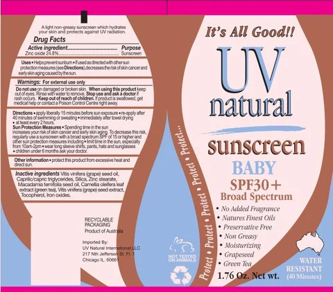 Sunscreen BabySPF30 Plus Broad Spectrum 포장
