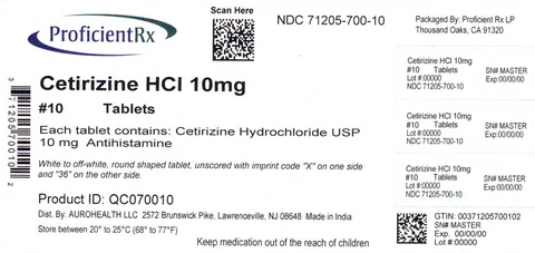 Cetirizine Hydrochloride (Allergy) 포장
