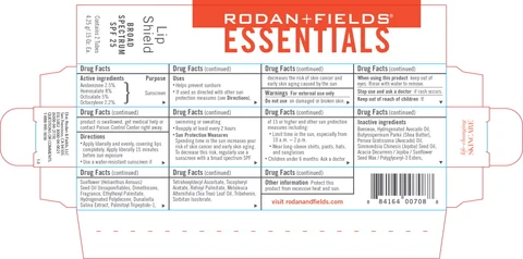 Rodan and Fields ESSENTIALS Lip Shield Broad Spectrum SPF 25 packaging