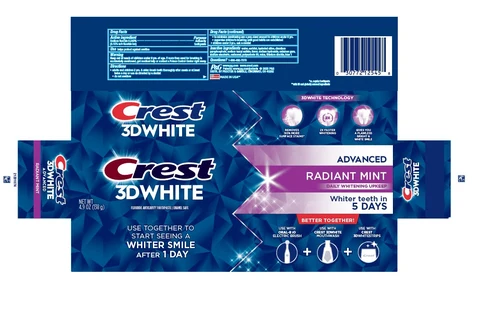 Crest 3D WhiteAdvanced Radiant Mint 포장