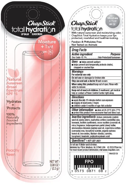 Chapstick Total Hydration Moisture Tint Peachy Keen 포장