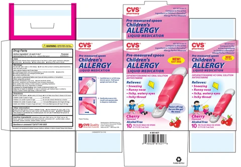 CVS Pharmacy Pre-measured spoon ChildrensALLERGY MEDICATION 포장