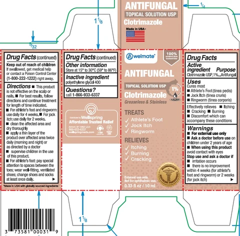 WELMATE Clotrimazole Topical Solution 포장