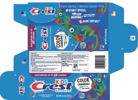 Crest Kids Advanced Color Changing 포장