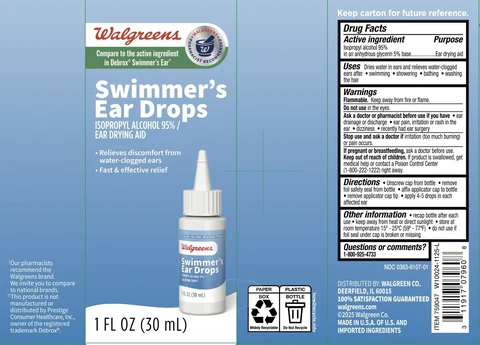 Walgreens Swimmers Ear packaging