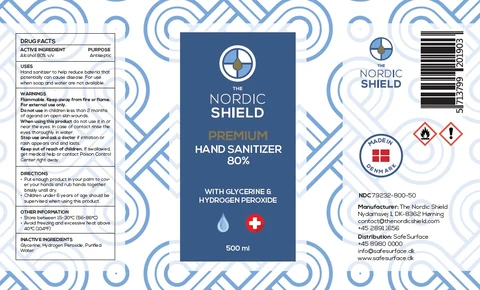 THE NORDIC SHIELD HAND SANITIZER 포장