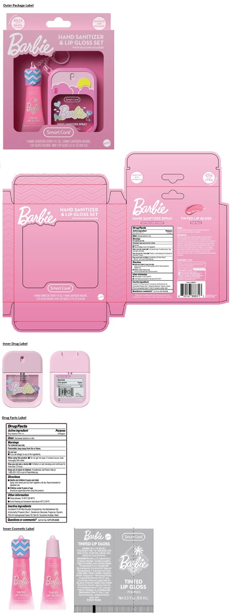 Smart Care Barbie HAND SANITIZER and LIP GLOSS SET 포장