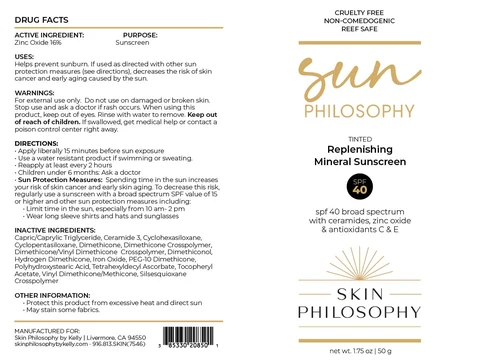 Replenishing Mineral Sunscreen 포장