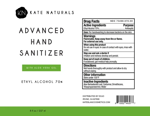 Kate Naturals Advanced Hand Sanitizer 포장