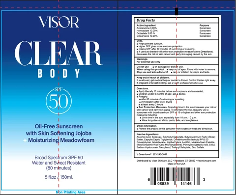 Visor Clear Body Oil-Free Sunscreen SPF 50 포장