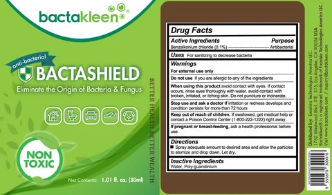 Bactakleen Bactashield (30ml) 포장