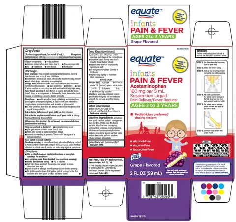 equate pain and feverinfants packaging