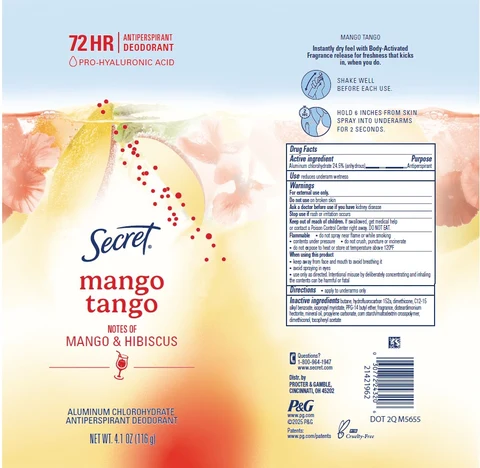 Secret Mango Tango Notes of Mango and Hibiscus 포장