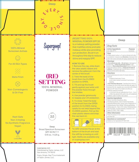(Re) Setting 100% mineral Powder Deep Broad Spectrum SPF 35 포장