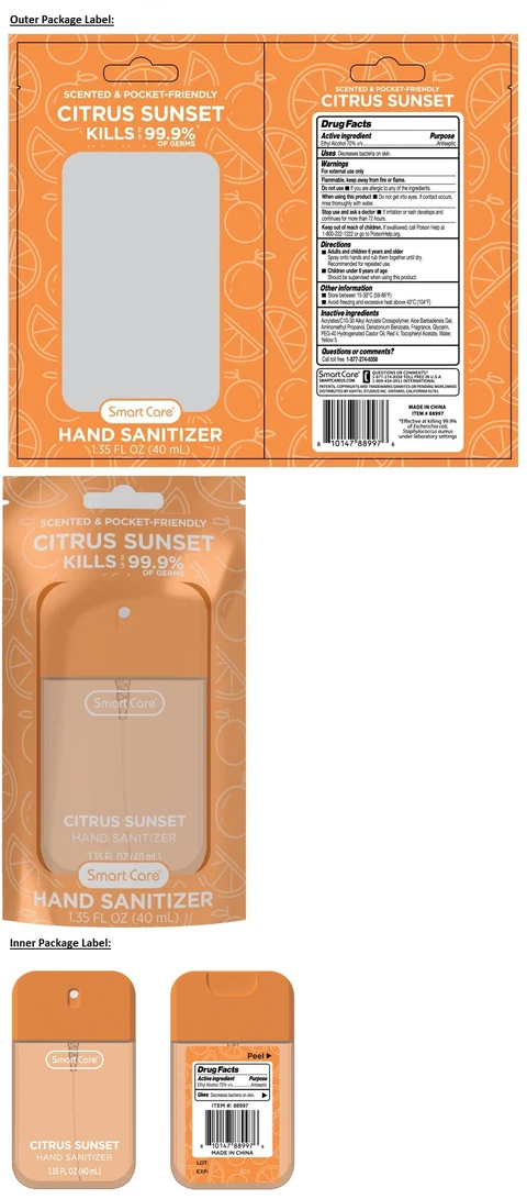 Smart Care CITRUS SUNSET HAND SANITIZER 포장