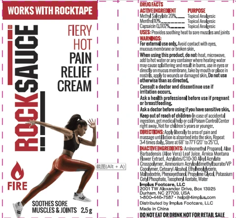 RockSauce FIERY HOT PAIN RELIEF packaging
