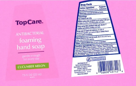 TopCareAntibacterial Foaming Hand Cucumber Melon packaging