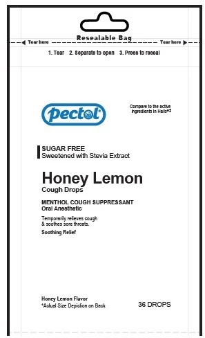 Honey Lemon Cough Drops 포장