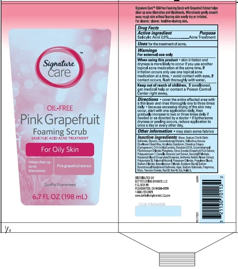Signature Care Oil Free Acne Wash Pink Grapefruit Foaming Scrub 포장