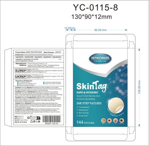 Skin tag patches packaging
