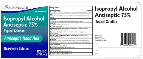 Isopropyl Alcohol Antiseptic 75% packaging