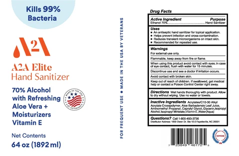 A2A Elite 8oz Gel Hand Sanitizer 포장