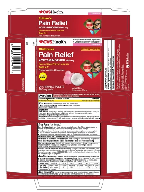 Childrens Pain Relief packaging