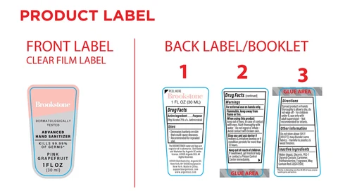 BROOKSTONE ADVANCED HAND SANITIZER PINK GRAPEFRUIT 포장