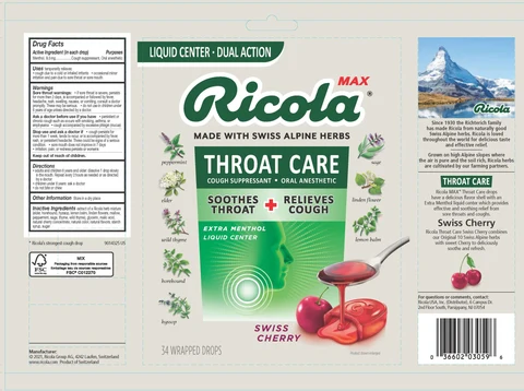 RICOLA MAX THROAT CARE SWISS CHERRY 포장