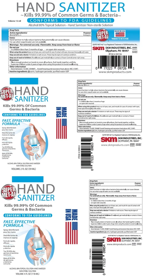 SUPER MET-AL HAND SANITIZER 포장