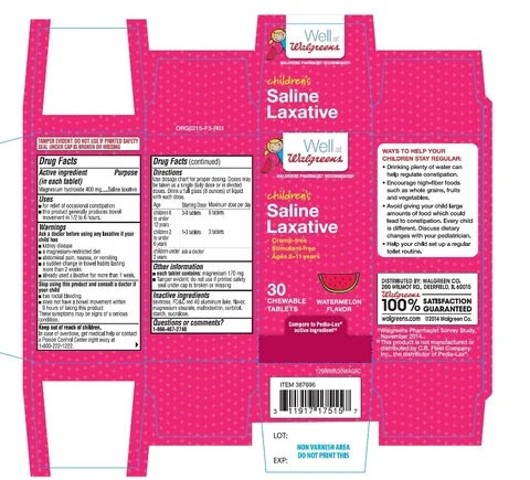 Walgreens Childrens Saline Laxative packaging