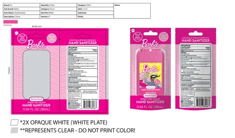 Smart Care Kids Hand Sanitizer Barbie 포장