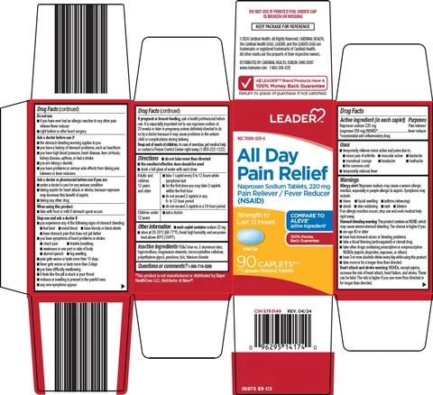 Leader All Day Pain Relief packaging