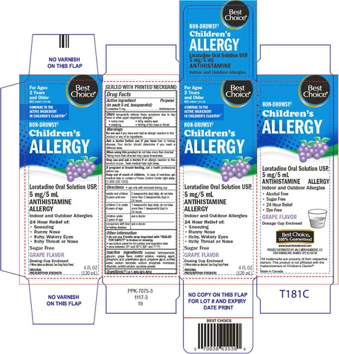 Childrens LoratadineSugar Free packaging