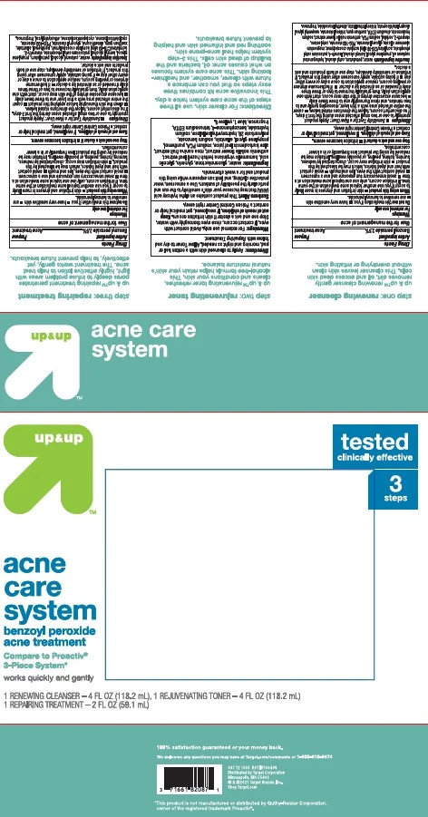 Target Up and Up 3 Step Acne System packaging